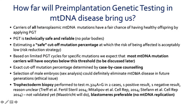 Reproductive Choice for mtDNA Disease