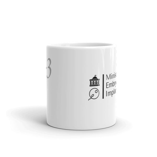 White glossy mug - Ministry of Embryology and Implantation