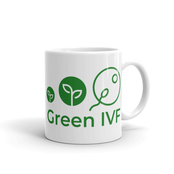 White glossy mug - Green IVF