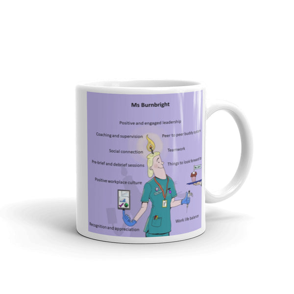 White glossy mug - Ms Burnbright