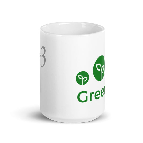 White glossy mug - Green IVF
