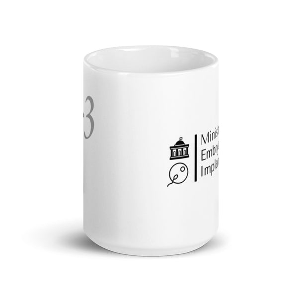 White glossy mug - Ministry of Embryology and Implantation