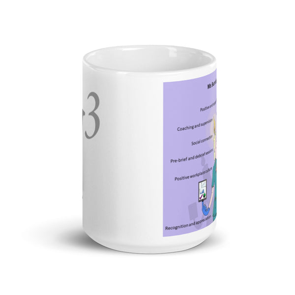 White glossy mug - Ms Burnbright