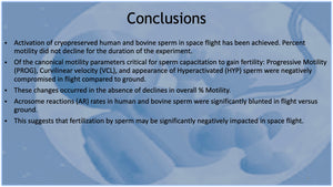 Space Environment Significantly Alters Sperm Functions
