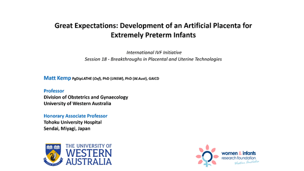 Great expectations: Development of an Artificial Placenta for Extremely Preterm Infants