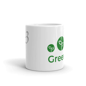 White glossy mug - Green IVF