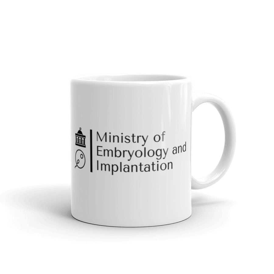 White glossy mug - Ministry of Embryology and Implantation