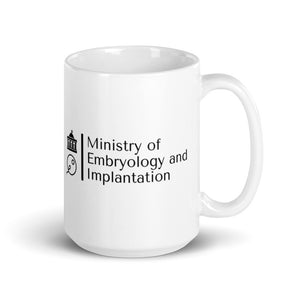 White glossy mug - Ministry of Embryology and Implantation